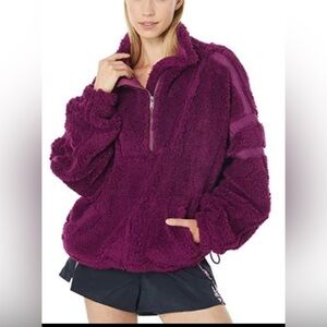 NWOT Free People FP Movement Nantucket Fleece in Acai Cozy Outdoors Hiking Large